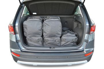 Seat Ateca 2016-heden Car-Bags reistassenset (diepe laadvloer)