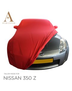 Nissan 370Z Roadster Indoor Autohoes - Spiegelzakken - Rood