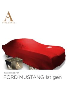 Ford Mustang I 1964-1967 Indoor Autohoes - Rood met Pony opdruk